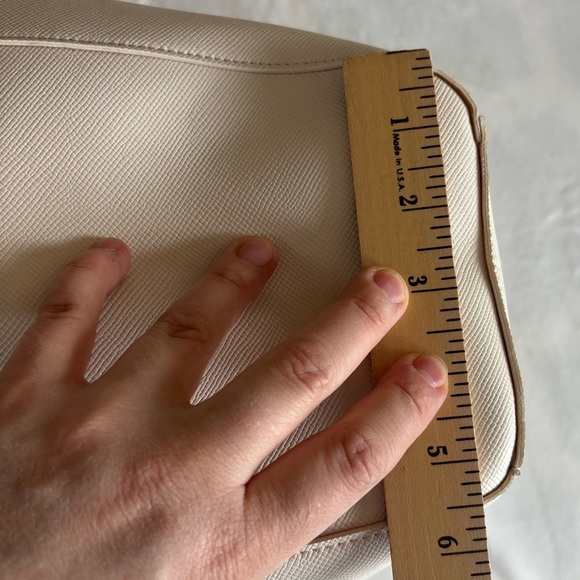 Ulta Beauty Classic Cream White Tote Bag with Shoulder Strap Faux Leather - Picture 13 of 13